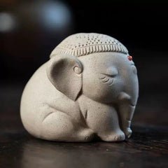 Purple sand handmade elephant tea pet(Have been blessed)